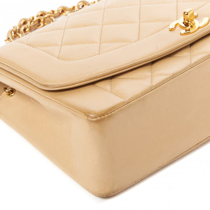 Chanel Lambskin Quilted Medium Single Flap Beige 5 of 9