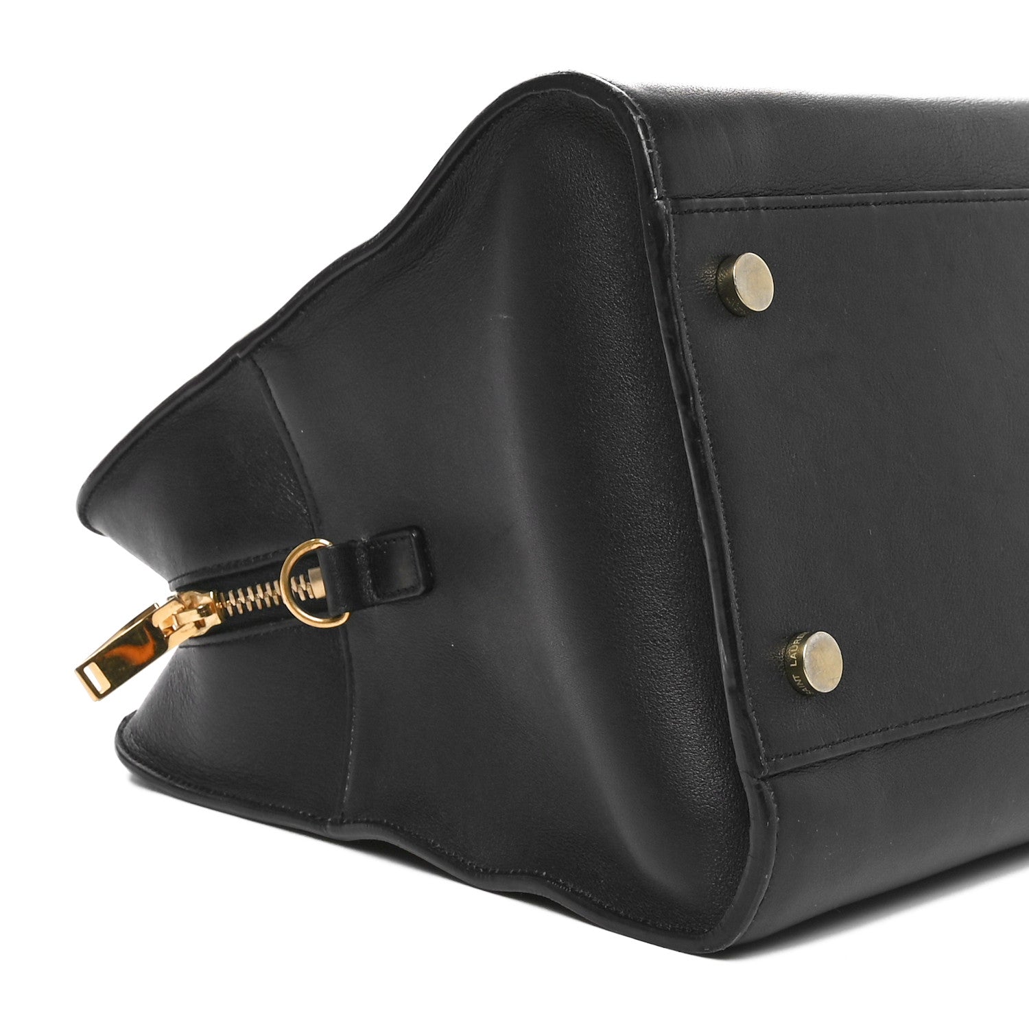 Saint Laurent Smooth Calfskin Medium Monogram Cabas Black 9 of 10