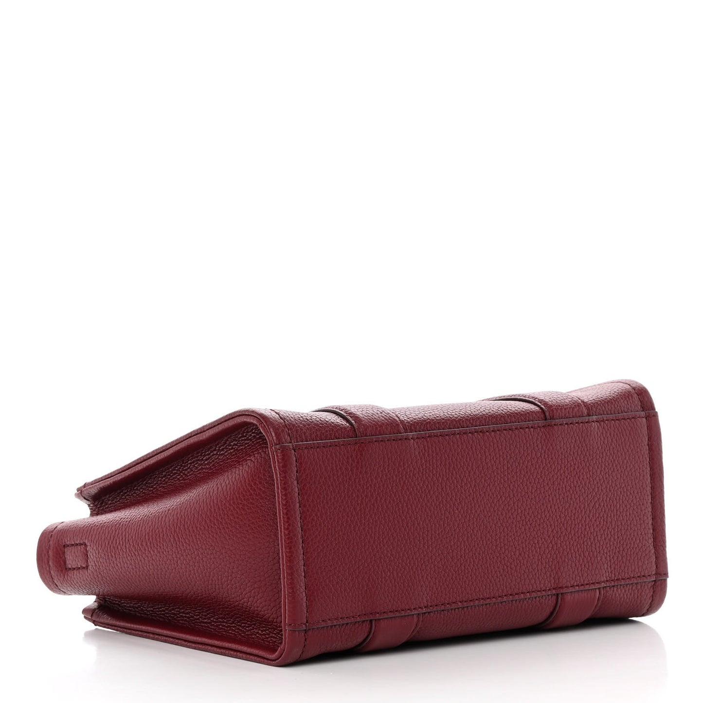 Grained Calfskin Small The Tote Bag Burgundy