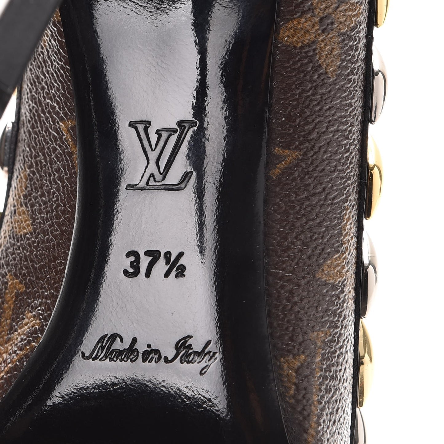Calfskin Monogram Eldorado Pumps 37.5 Cacao