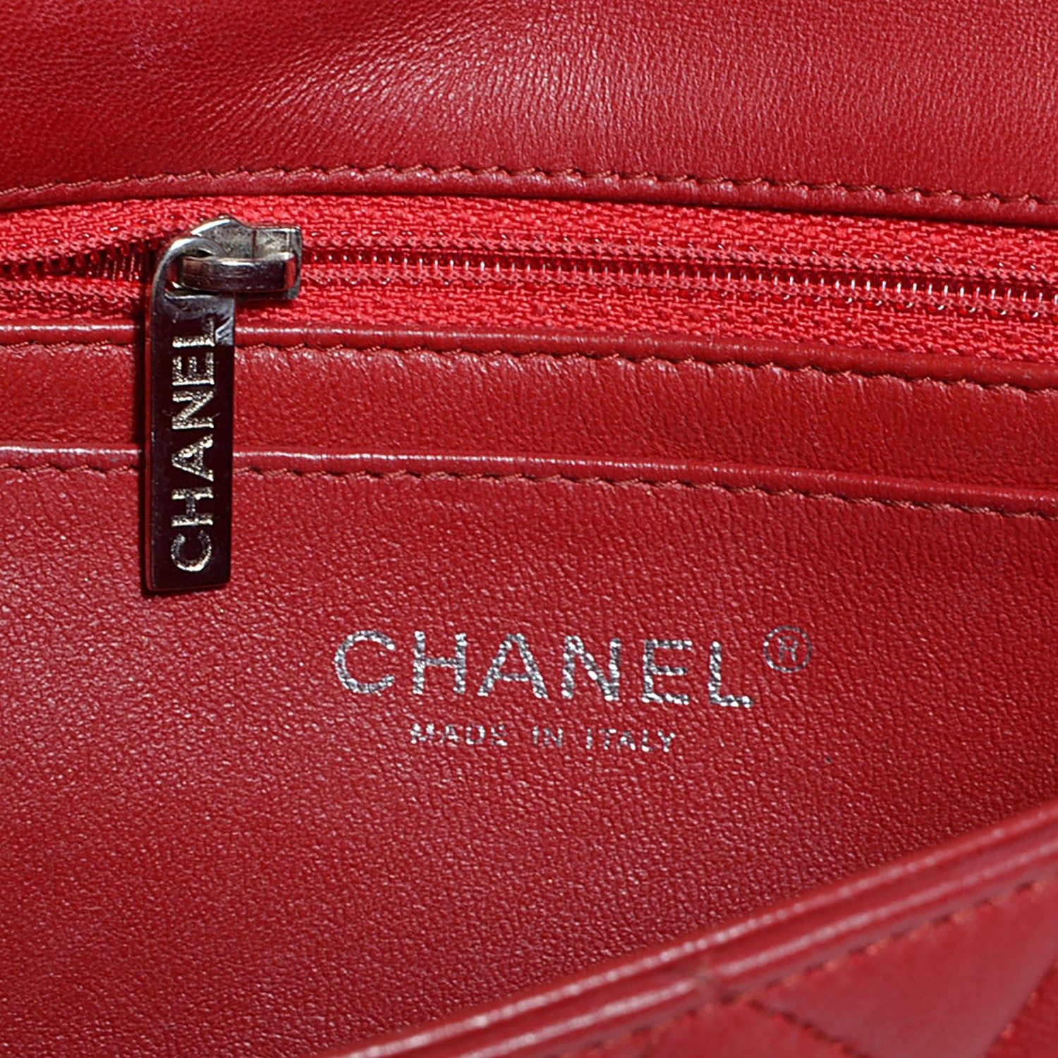 Chanel Lambskin Quilted Mini Rectangular Flap Red 6 of 7
