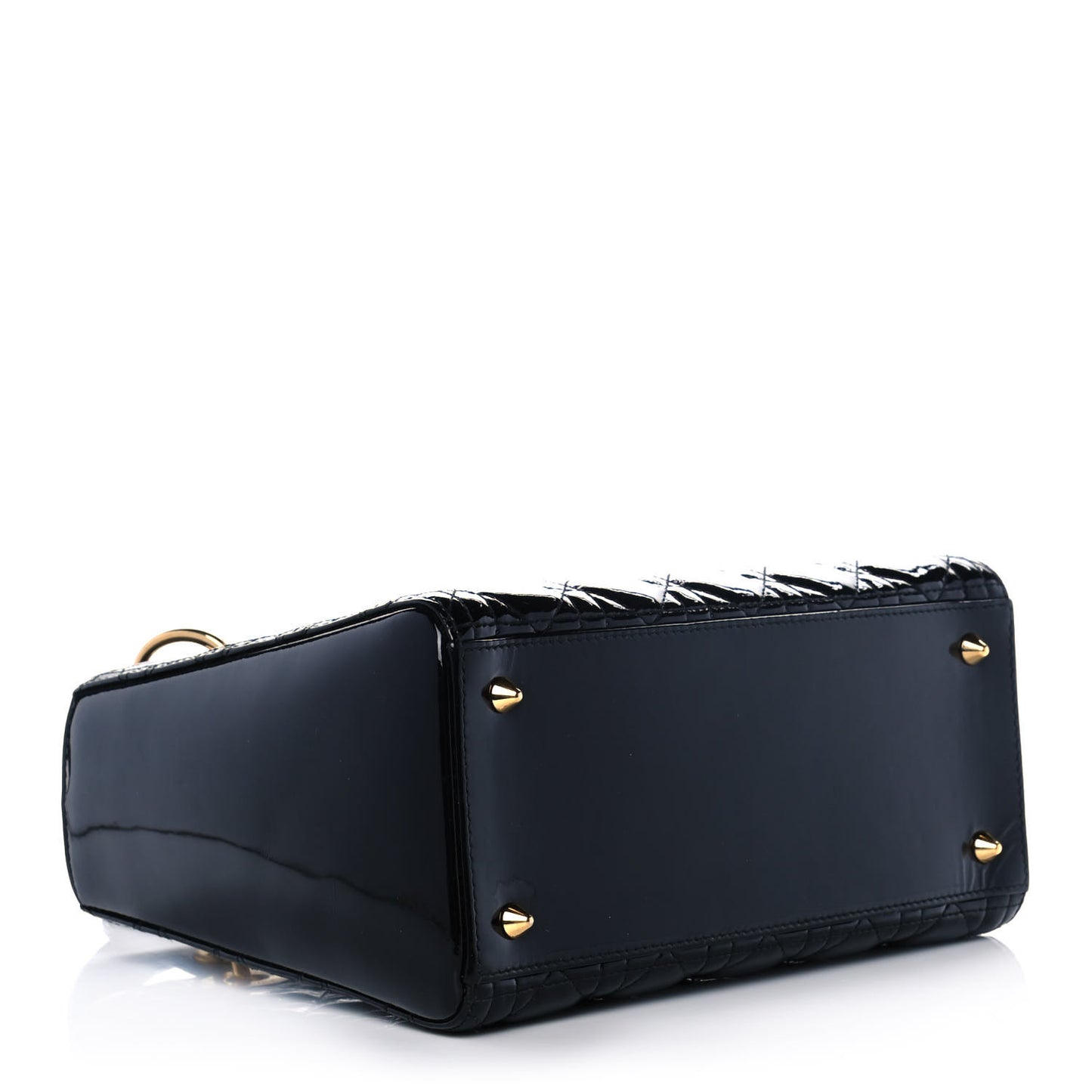 Patent Cannage Medium Lady Dior Black