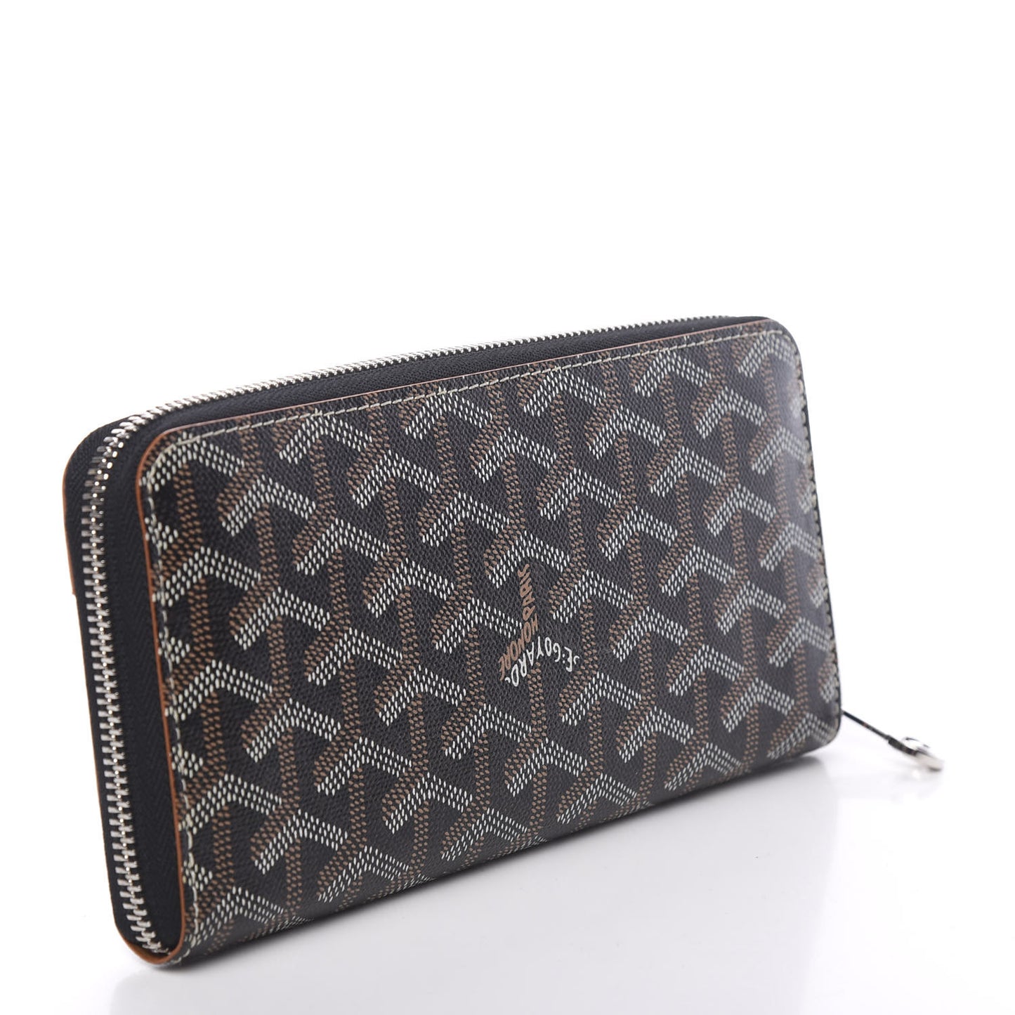 Goyardine Matignon Zip Around GM Wallet Black Gold