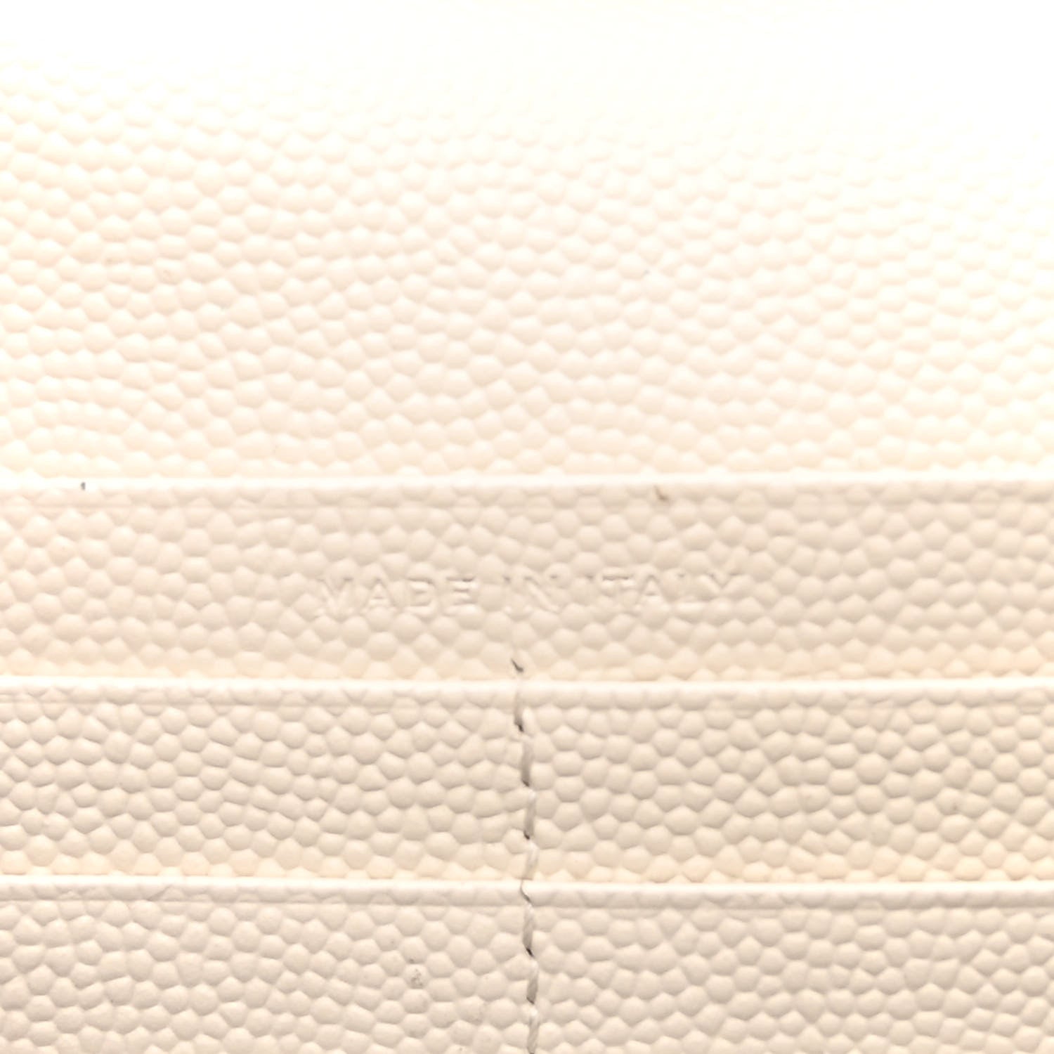 Saint Laurent Grain De Poudre Matelasse Chevron Monogram Chain Wallet Crema Soft 6 of 12