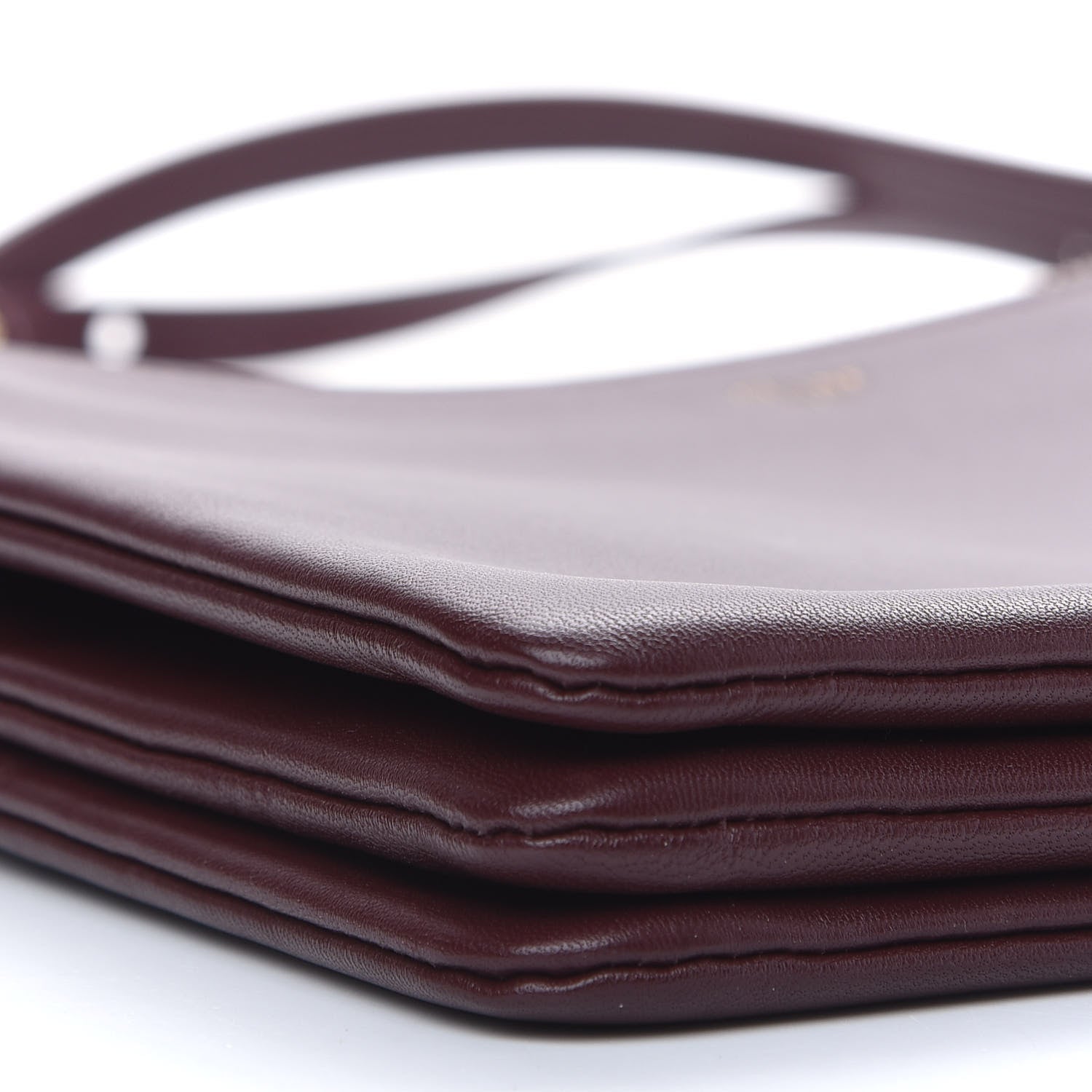 Celine Lambskin Large Trio Crossbody Bag Burgundy 4 of 7