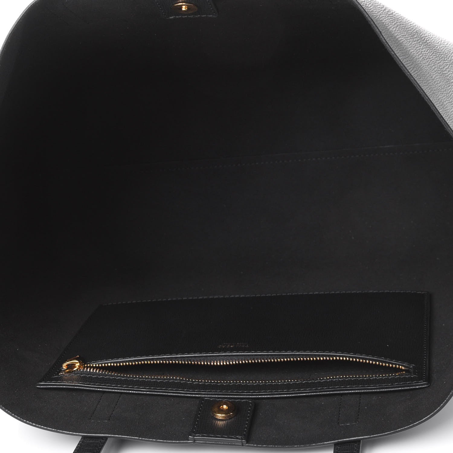 Tom Ford Grained Calfskin Small T Tote Black 4 of 4