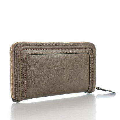 Chloe Grained Calfskin Paraty Long Zip Around Wallet Rock 3 of 8