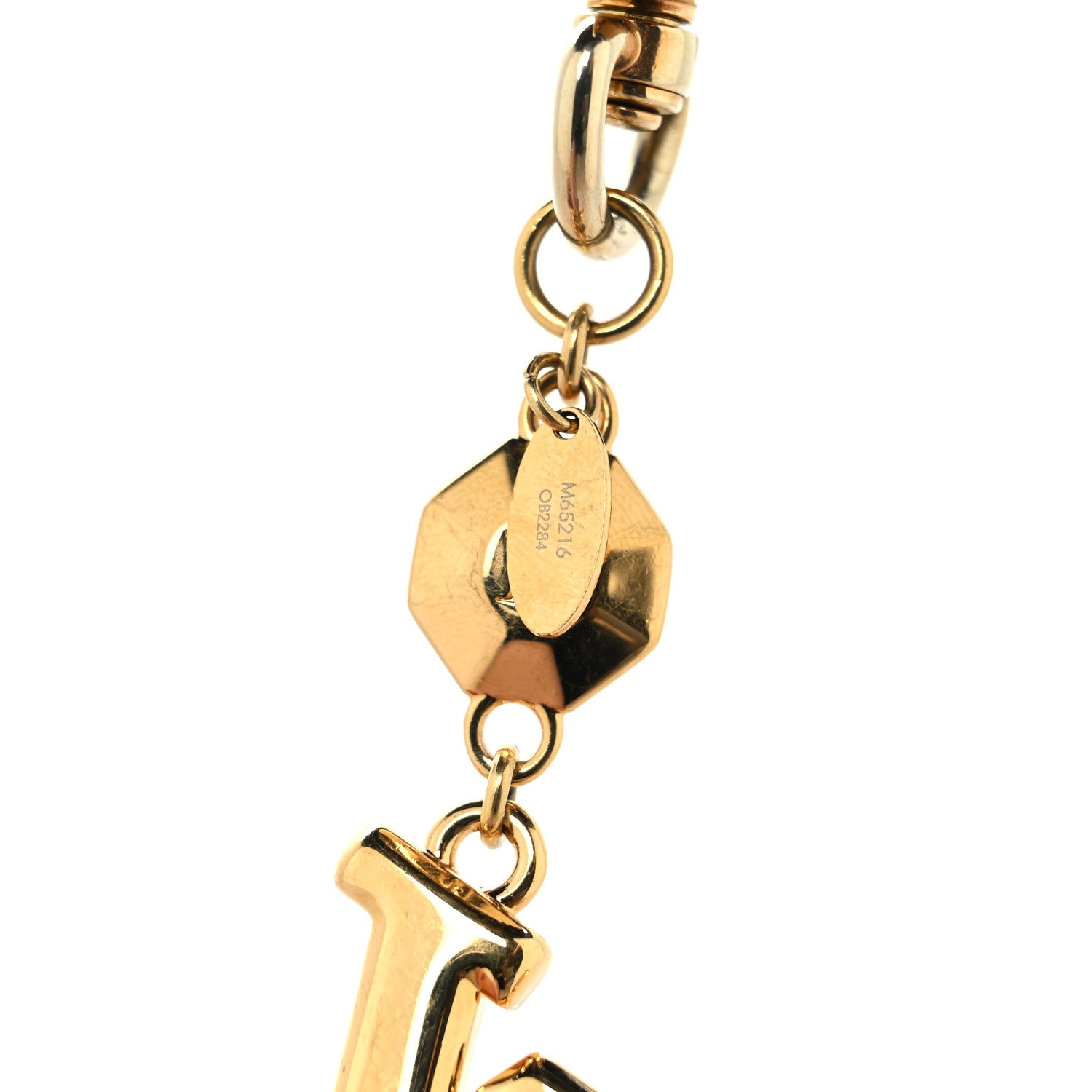 Louis Vuitton LV Facettes Bag Charm Key Holder Gold 4 of 5
