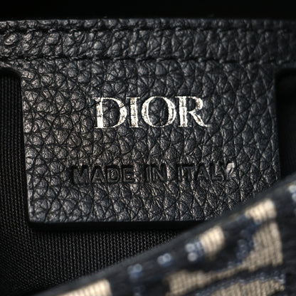 Christian Dior Grained Calfskin Oblique Mini Gallop Sling Bag Blue Black 6 of 10