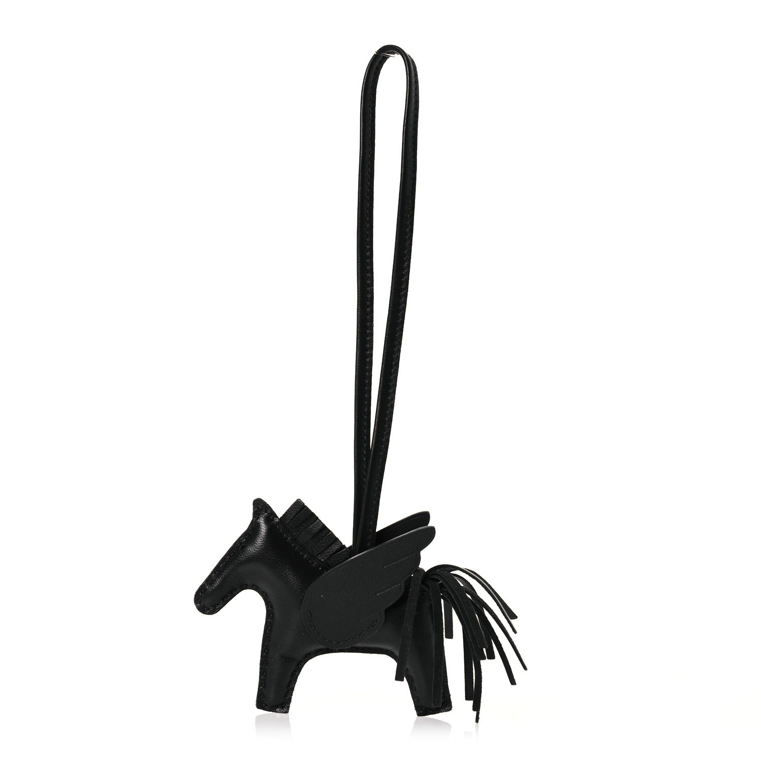 Hermes Milo Lambskin Grigri Rodeo Pegase Horse Bag Charm PM So Black 1 of 4