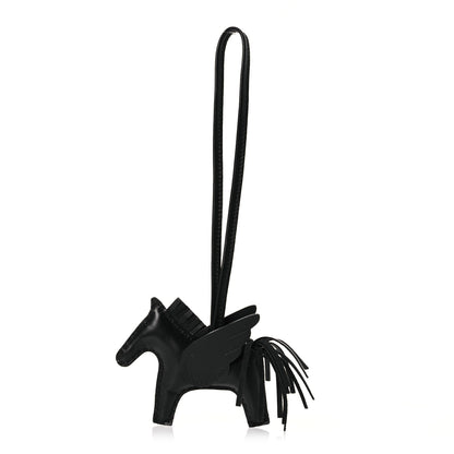 Hermes Milo Lambskin Grigri Rodeo Pegase Horse Bag Charm PM So Black 1 of 4