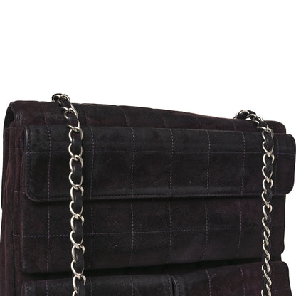 Chanel Suede Chocolate Bar Mademoiselle Shoulder Bag Brown 11 of 12