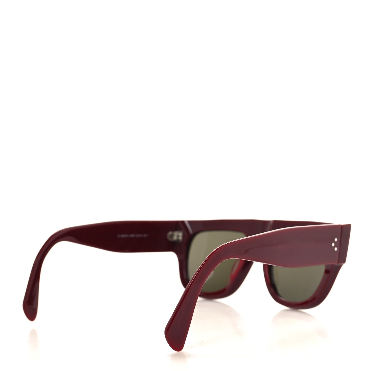 Celine Acetate Flat Top Rectangular Sunglasses CL41037 Burgundy 4 of 6