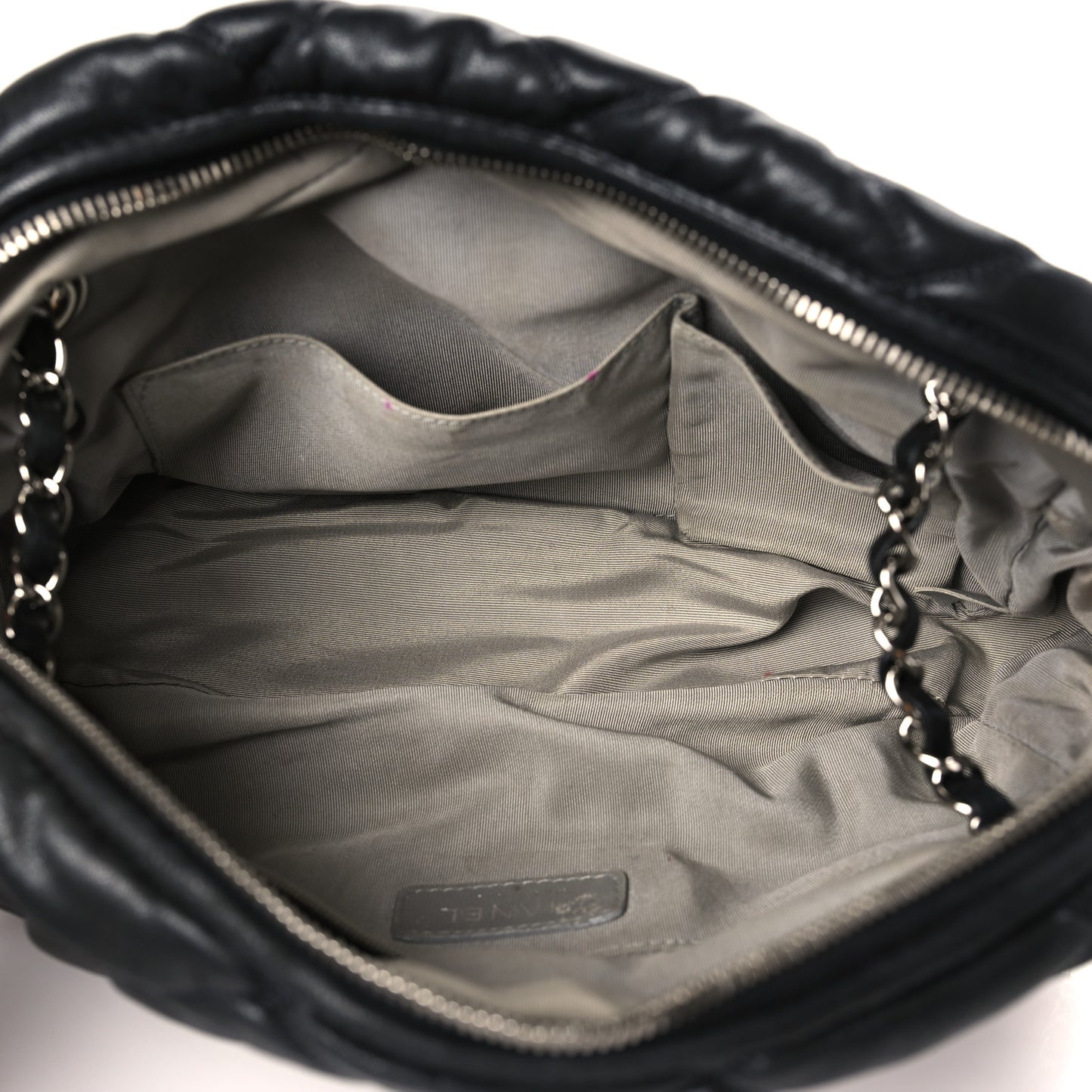 Lambskin Bubble Quilt Camera Case Black