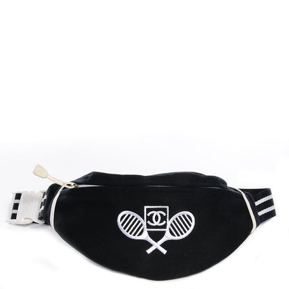 Chanel Nylon Sport Waist Bag Black White 1 of 7