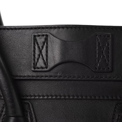 Celine Smooth Calfskin Mini Luggage Black 10 of 11