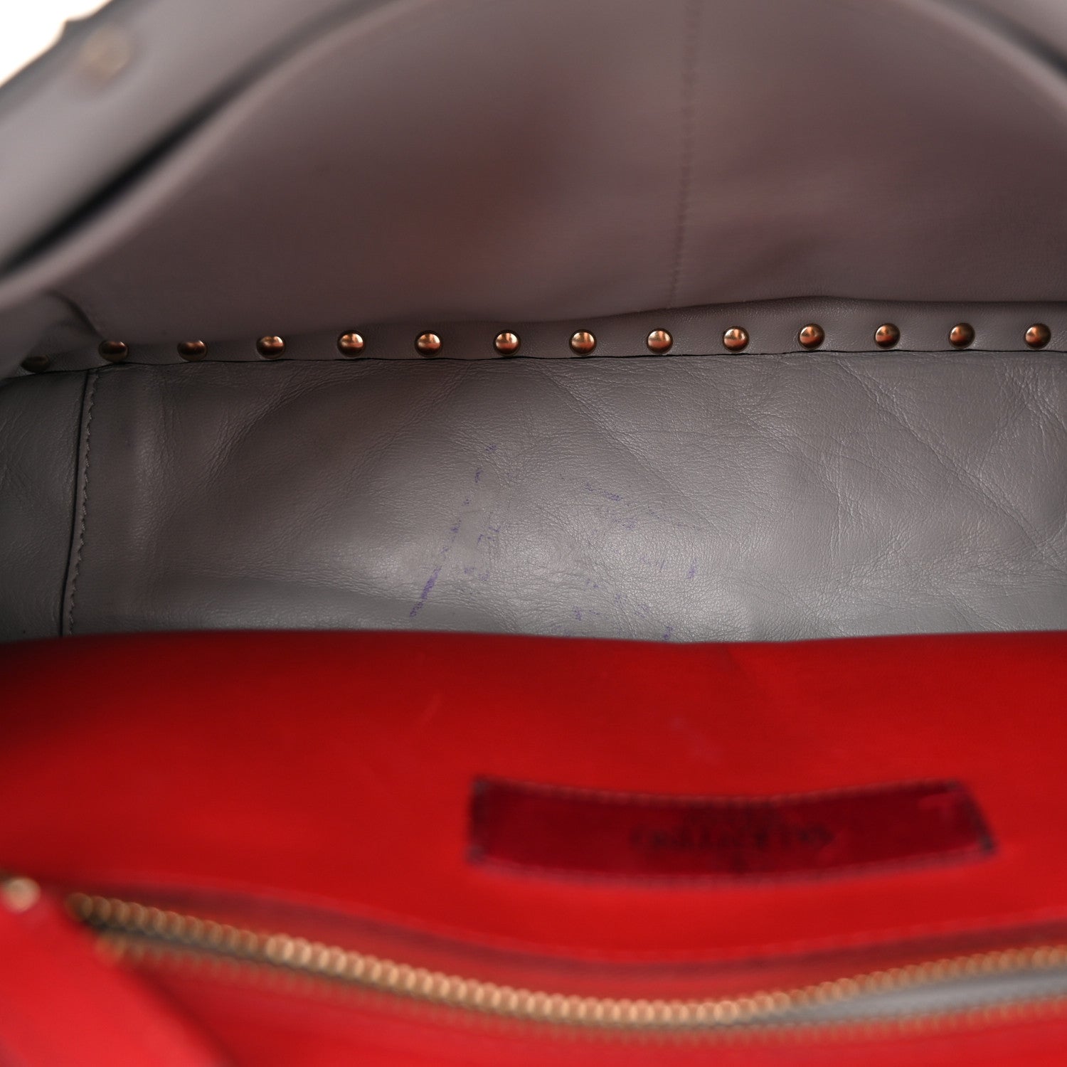 Valentino Garavani Nappa Large Rockstud Spike Shoulder Bag Pastel Grey 5 of 9