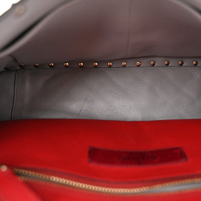 Valentino Garavani Nappa Large Rockstud Spike Shoulder Bag Pastel Grey 5 of 9