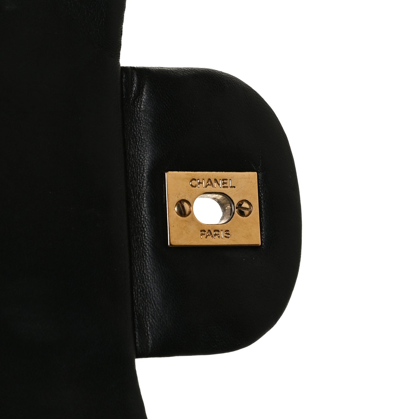 Lambskin Quilted Jumbo Single Flap Black