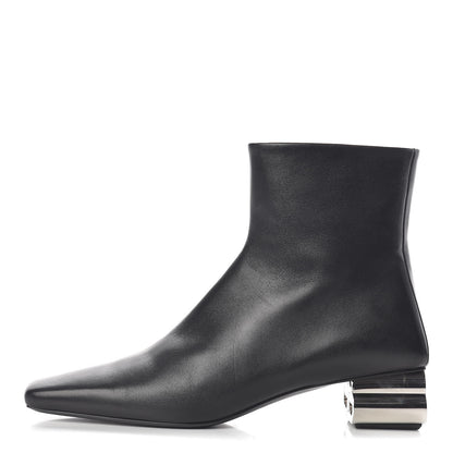Balenciaga Sheepskin Typo Ankle Booties 39 Black 1 of 11