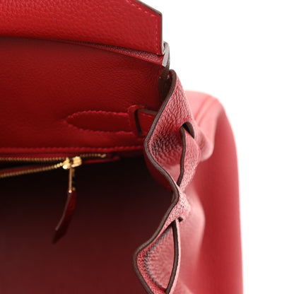 Hermes Togo Birkin 30 Rouge Casaque 16 of 19