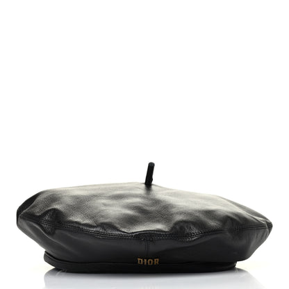 Christian Dior Lambskin D-Dream Beret 57 Black 3 of 4