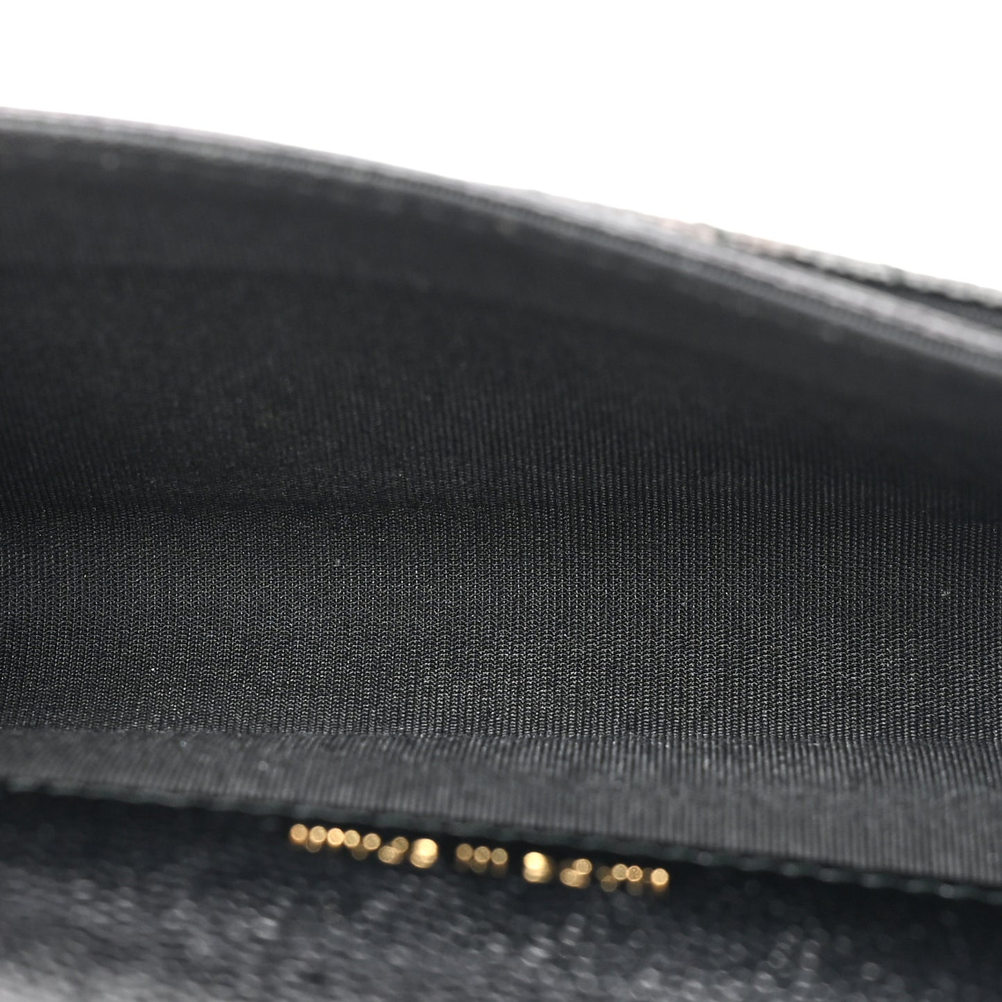 Caviar Chevron Quilted Boy Flap Card Holder Black