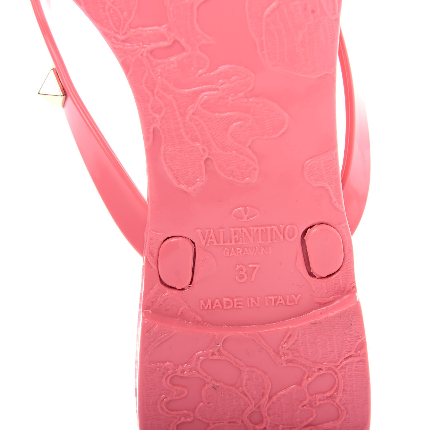Valentino Garavani PVC Jelly Rockstud Bow Thong Sandals 37 Sweet Pink 9 of 10