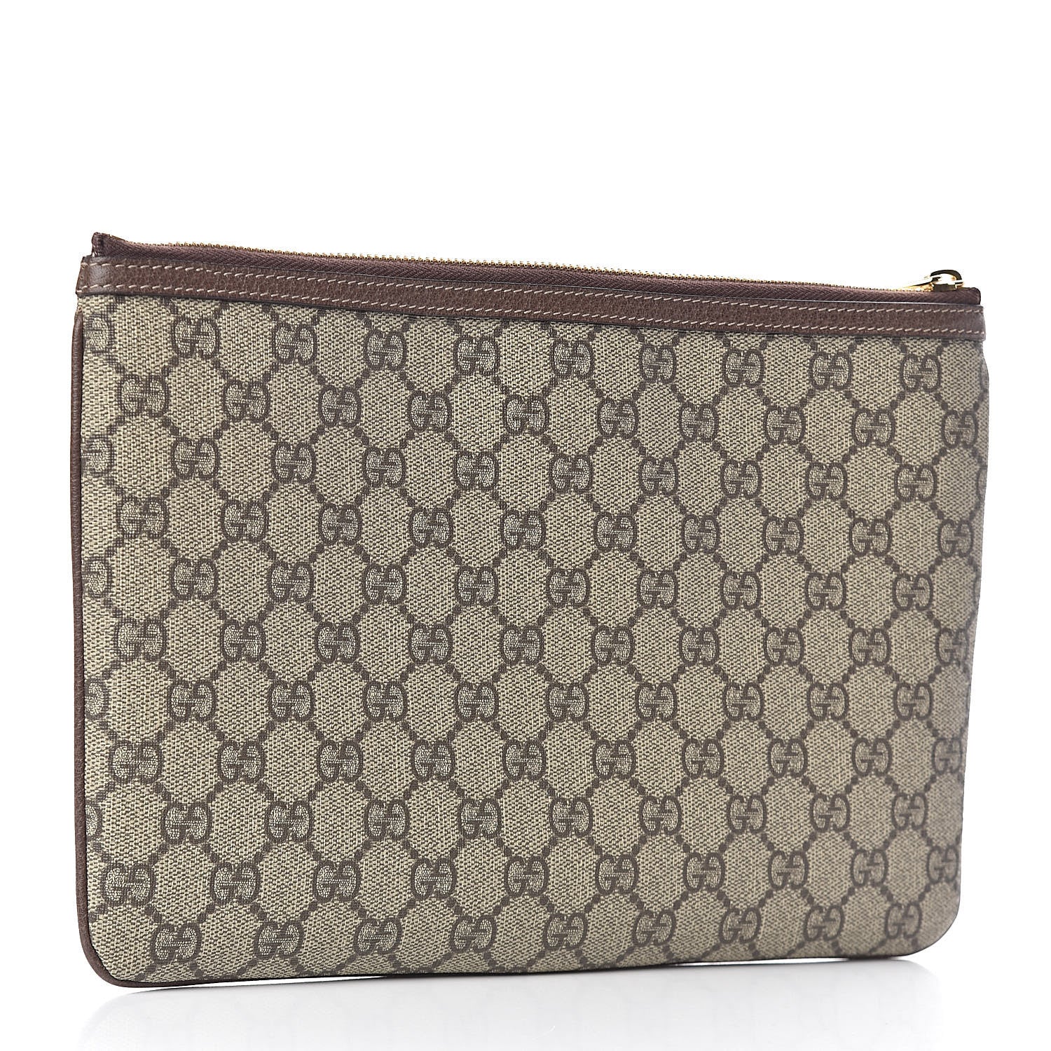 Gucci GG Supreme Monogram Large Ophidia Pouch Clutch Brown 4 of 15