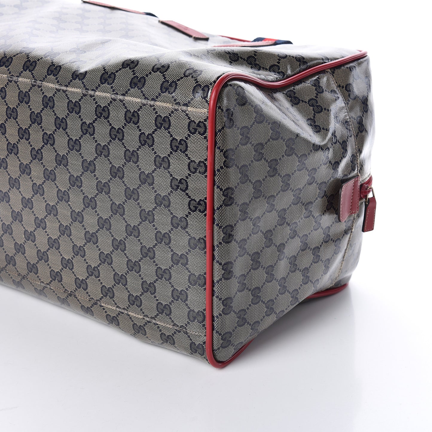 Crystal Monogram Web Medium Collapsible Carry On Duffle Navy
