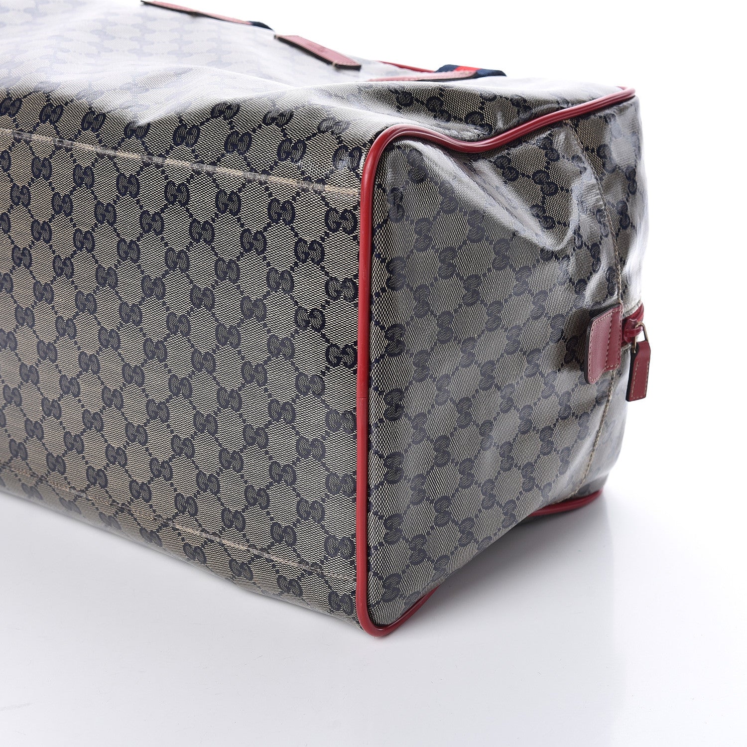 Gucci Crystal Monogram Web Medium Collapsible Carry On Duffle Navy 10 of 12