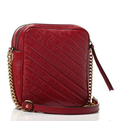 Gucci Azalea Calfskin Matelasse Diagonal Tall GG Marmont Crossbody Bag Romantic Cerise 2 of 4