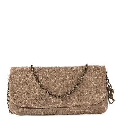 Christian Dior Lambskin Cannage Lady Dior Chain Clutch Bronze 1 of 12