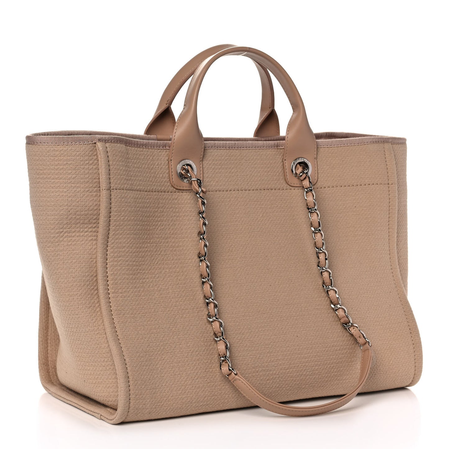 Mixed Fibers Medium Deauville Tote Beige