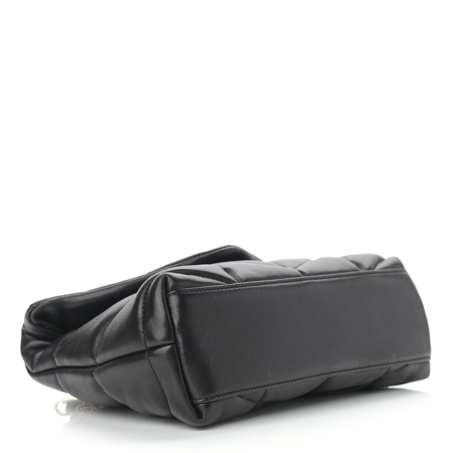 Lambskin Quilted Toy Loulou Puffer Monogram Chain Satchel Black