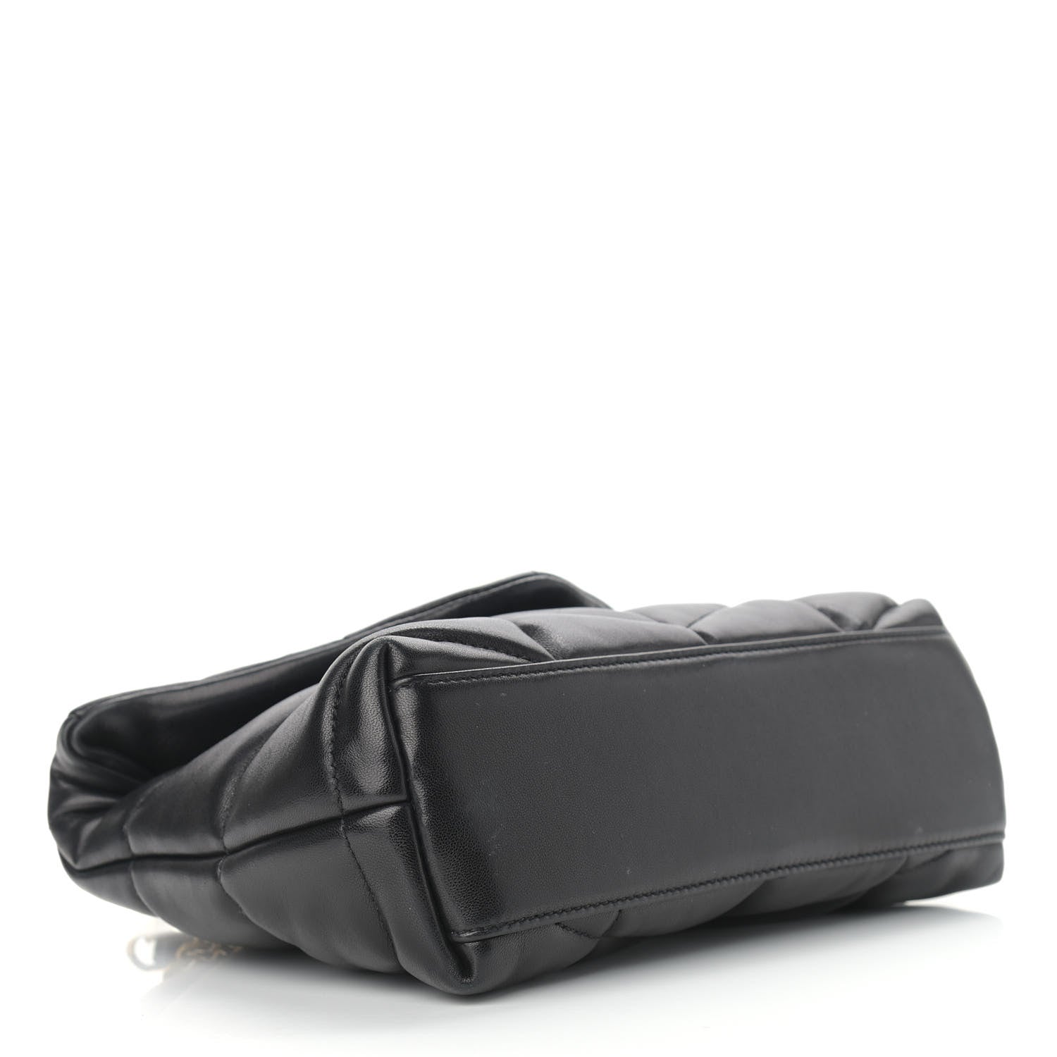 Saint Laurent Lambskin Quilted Toy Loulou Puffer Monogram Chain Satchel Black 4 of 12