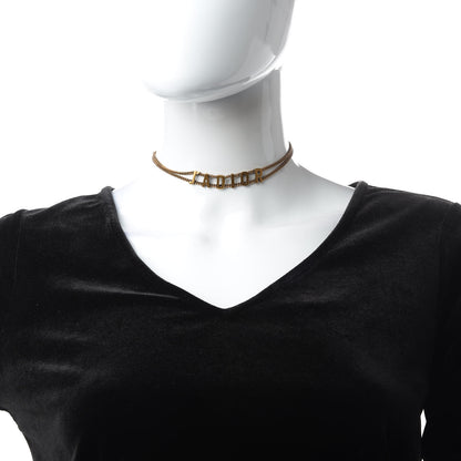 Christian Dior Metal J'Adior Choker Necklace Aged Gold 2 of 5