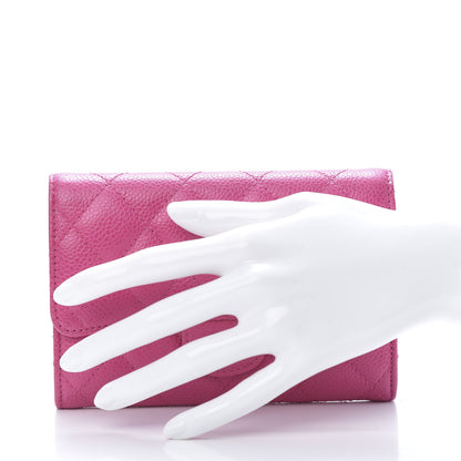 Chanel Caviar Quilted Small Flap Wallet Pink 2 of 8