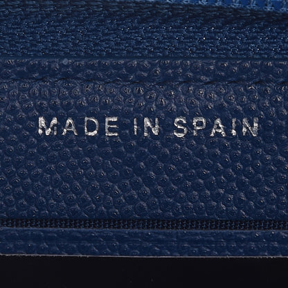 Chanel Caviar Quilted Boy Small Zip Around Wallet Blue 7 of 9