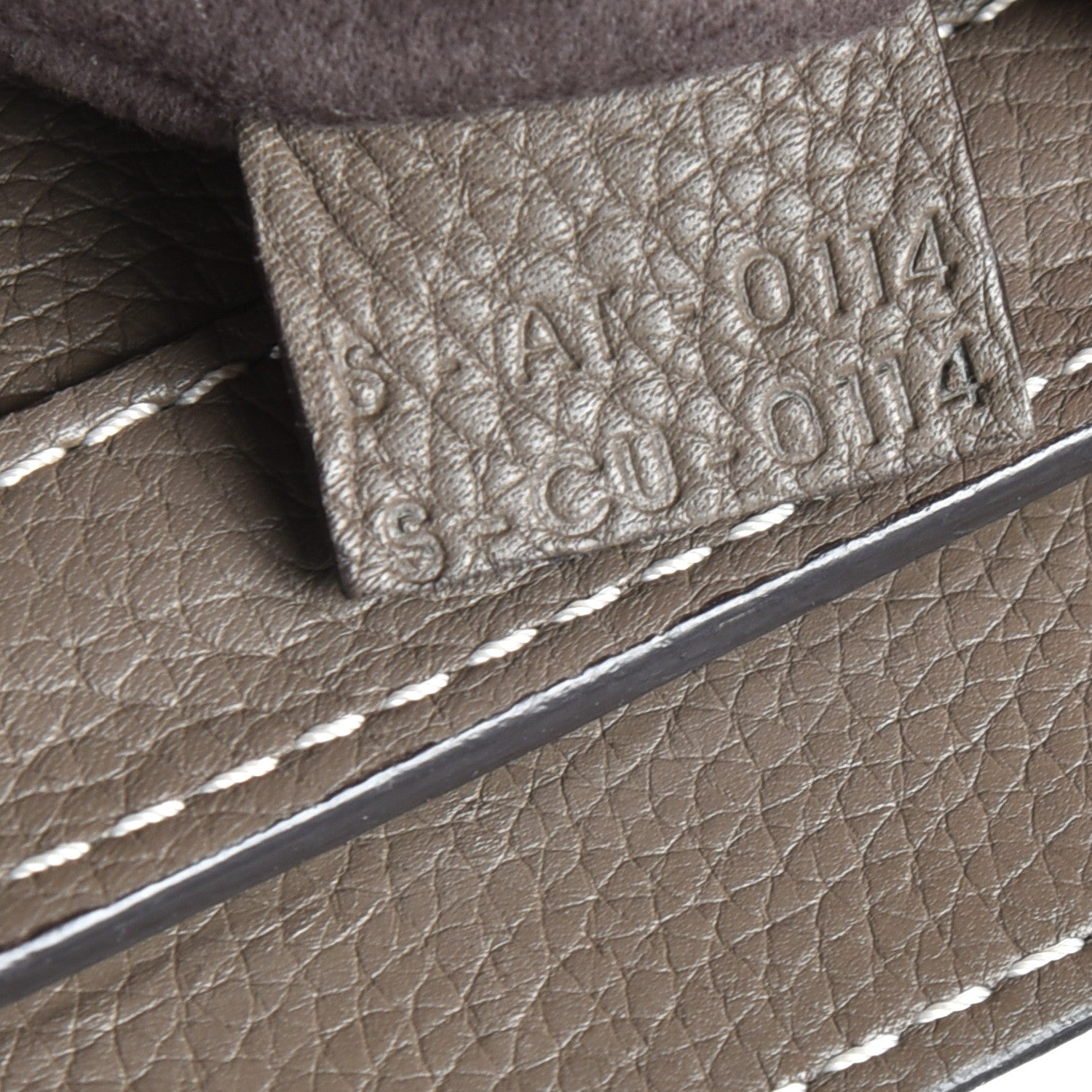 Celine Drummed Calfskin Micro Luggage Souris 7 of 10