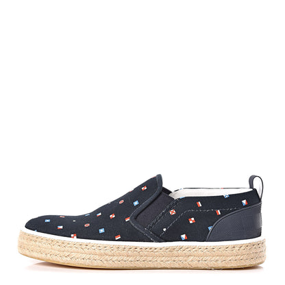 Louis Vuitton Canvas Damier America's Cup Slip On Sneakers 8 Navy 1 of 10
