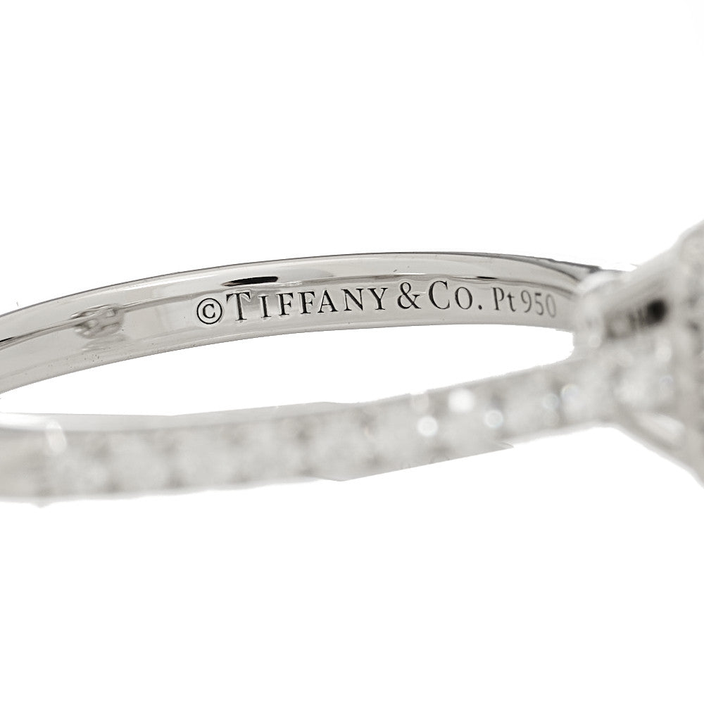 Platinum Diamond .20ct Soleste Emerald Cut Engagement Ring 48 4.5
