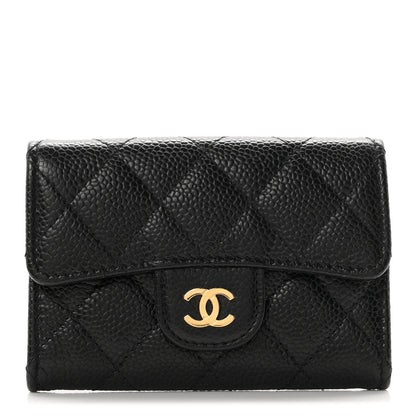 Chanel Caviar Quilted Flap Card Holder Black 1 of 9