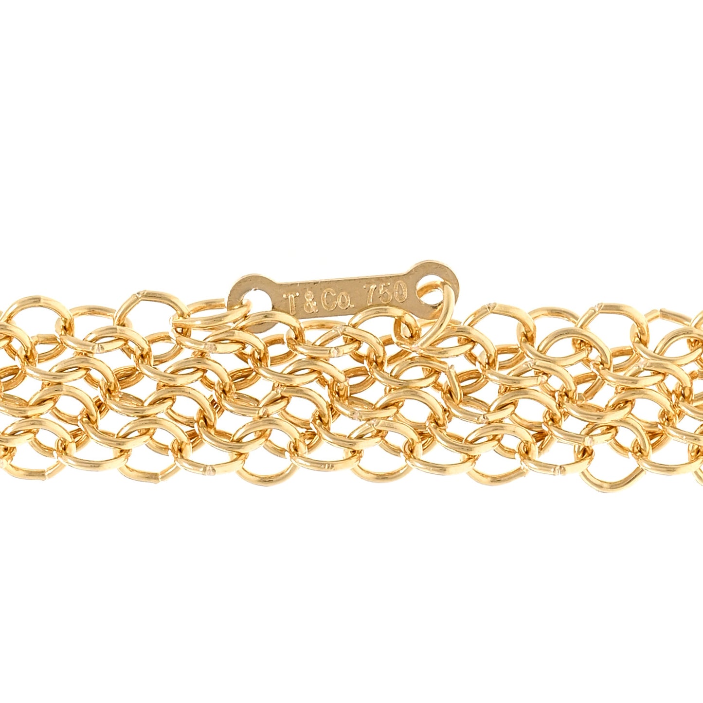 18k Yellow Gold Elsa Peretti Mesh Bib Necklace