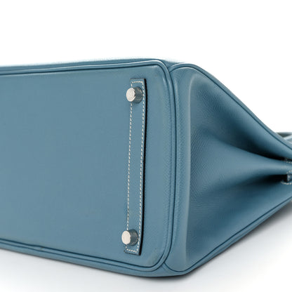 Hermes Epsom Birkin 30 Blue Jean 9 of 13