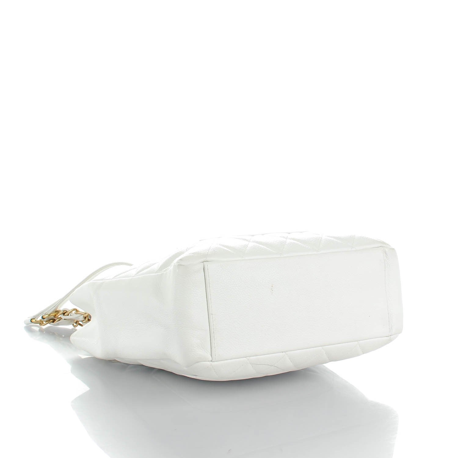 Chanel Caviar Quilted Petit Shopping Tote PST White 4 of 16