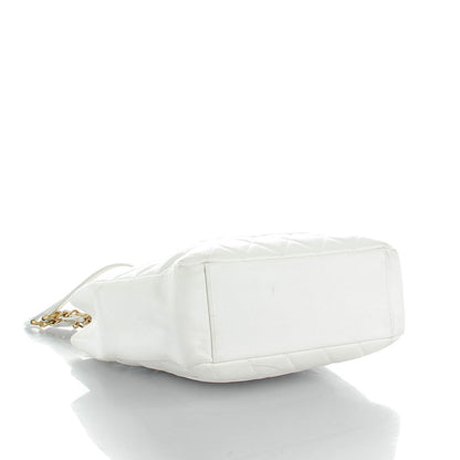 Chanel Caviar Quilted Petit Shopping Tote PST White 4 of 16