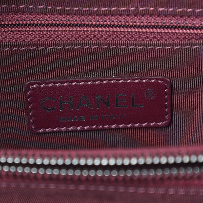Chanel Calfskin Chevron Quilted Boy Shopping Tote Black 6 of 7