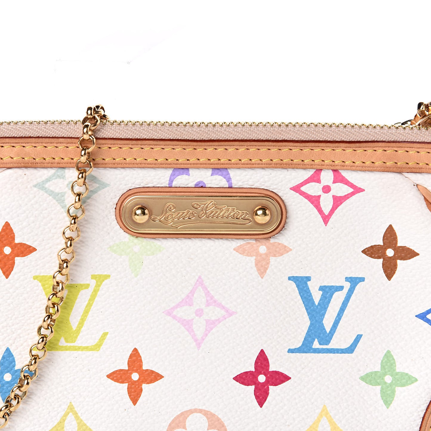 Monogram Multicolor Pochette Milla MM White