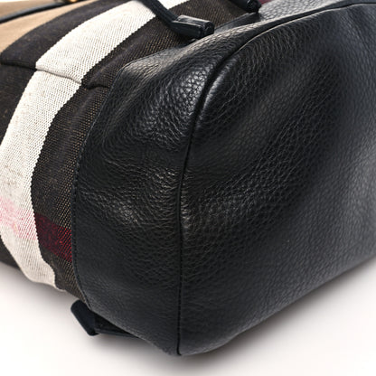 Burberry Canvas Mega Check Drifton Backpack Black 8 of 9